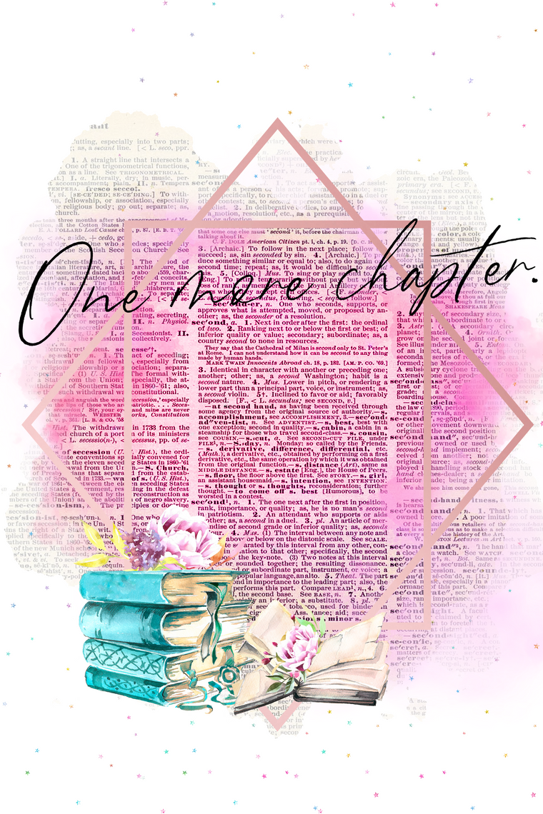 One more chapter print card