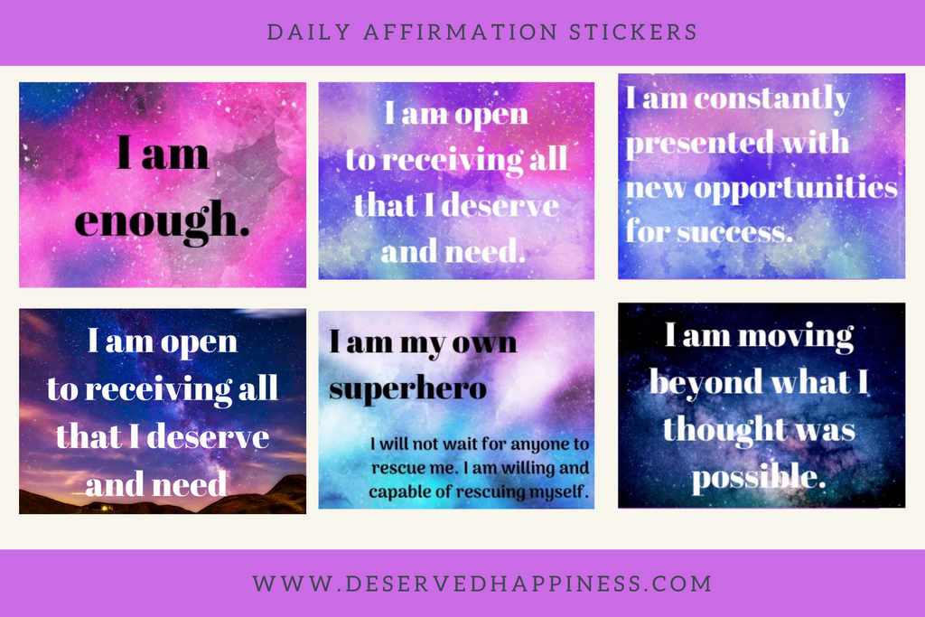 Daily Affirmation Sticker sheets