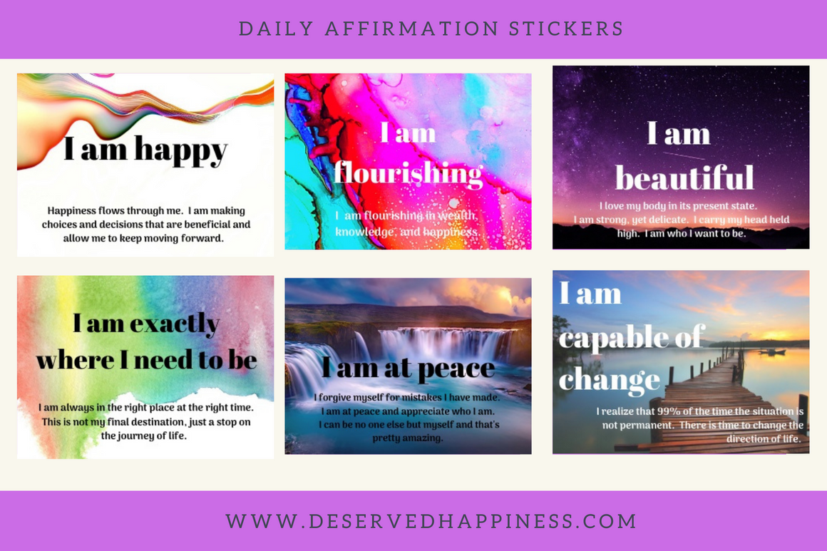 I AM Daily Affirmation Sticker sheets