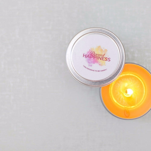 Attracting Abundance Peach Candle