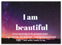 I Am Beautiful Holographic Sticker