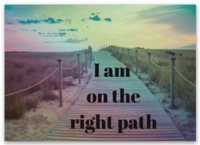 I Am On The Right Path Holographic Sticker