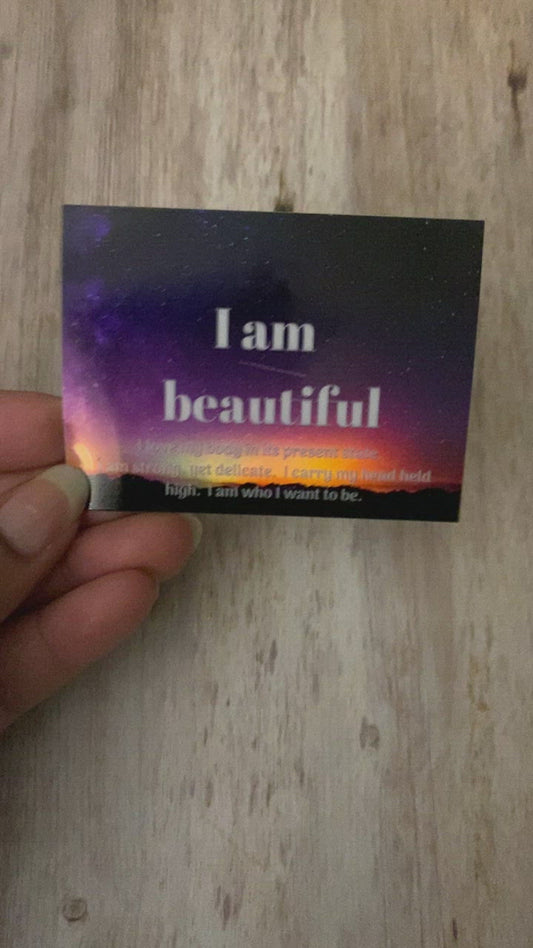 I Am Beautiful Holographic Sticker