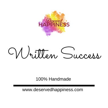 Large Written Success Clover Honey Candle
